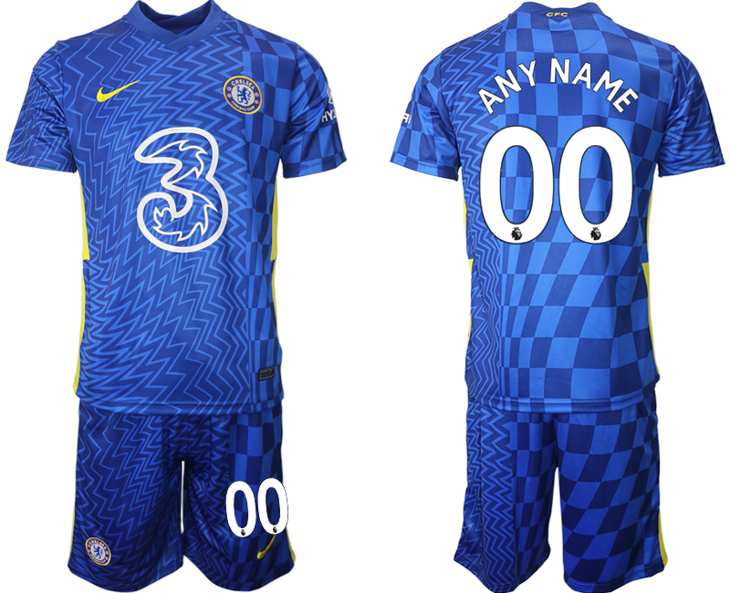 Men 2021-2022 Club Chelsea FC home blue customized Nike Soccer Jerseys->customized soccer jersey->Custom Jersey